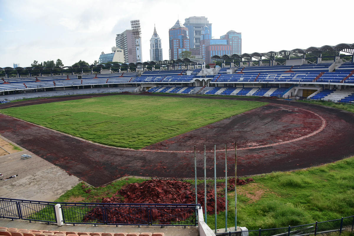 A view of Sree Kanteerava Stadium, in Bengaluru. DH PHOTO/BH Shivakumar 