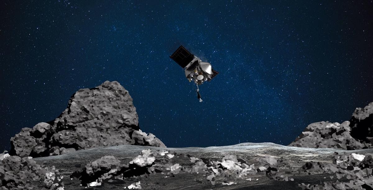 OSIRIS-REx spacecraft descending towards asteroid Bennu. Credit: NASA/AFP