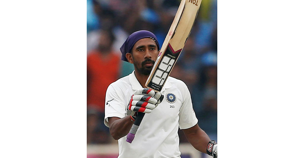 A file photo of wicketkeeper batsman Wriddhiman Saha. Credit: Reuters