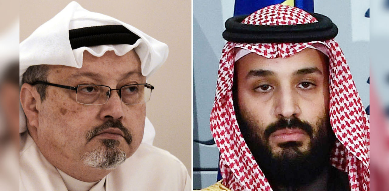 Journalist Jamal Khashoggi and Saudi Crown Prince Mohammed bin Salman. Credit: AFP Photos