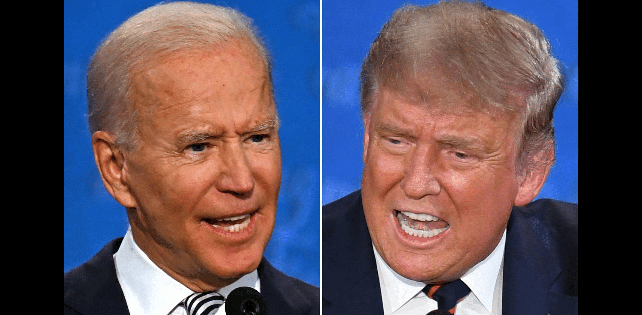 Democratic Presidential candidate and former US Vice President Joe Biden (L) and US President Donald Trump. Credit: AFP Photo