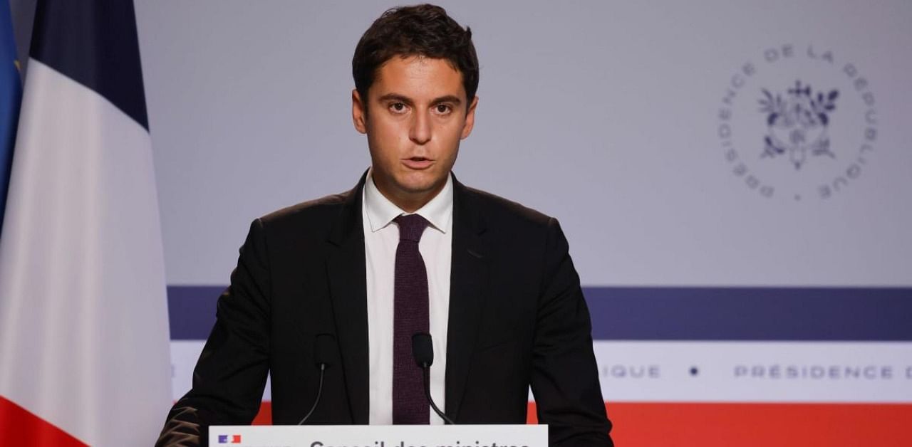 French Secretary of State and Government's spokesperson Gabriel Attal. Credit: AFP