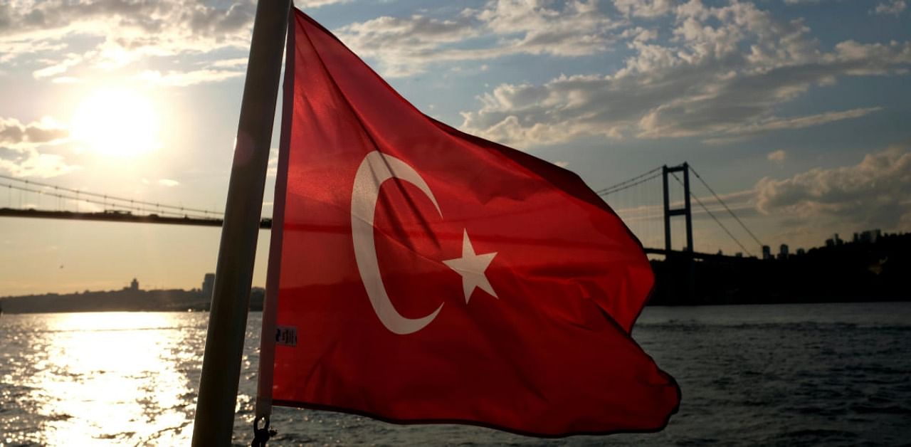 Turkey extended a gas exploration mission by its Oruc Reis research vessel in the sea. Credit: Reuters PhotoTurkey extended a gas exploration mission by its Oruc Reis research vessel in the sea. Credit: Reuters Photo