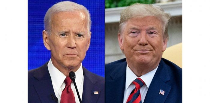 Democratic presidential hopeful Former Vice President Joe Biden and US President Donald Trump. Credit: AFP