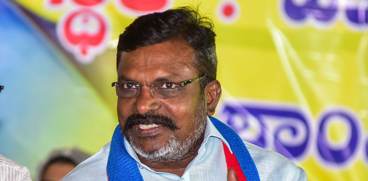 Lok Sabha MP Thol. Thirumavalavan. Credit: DH Photo