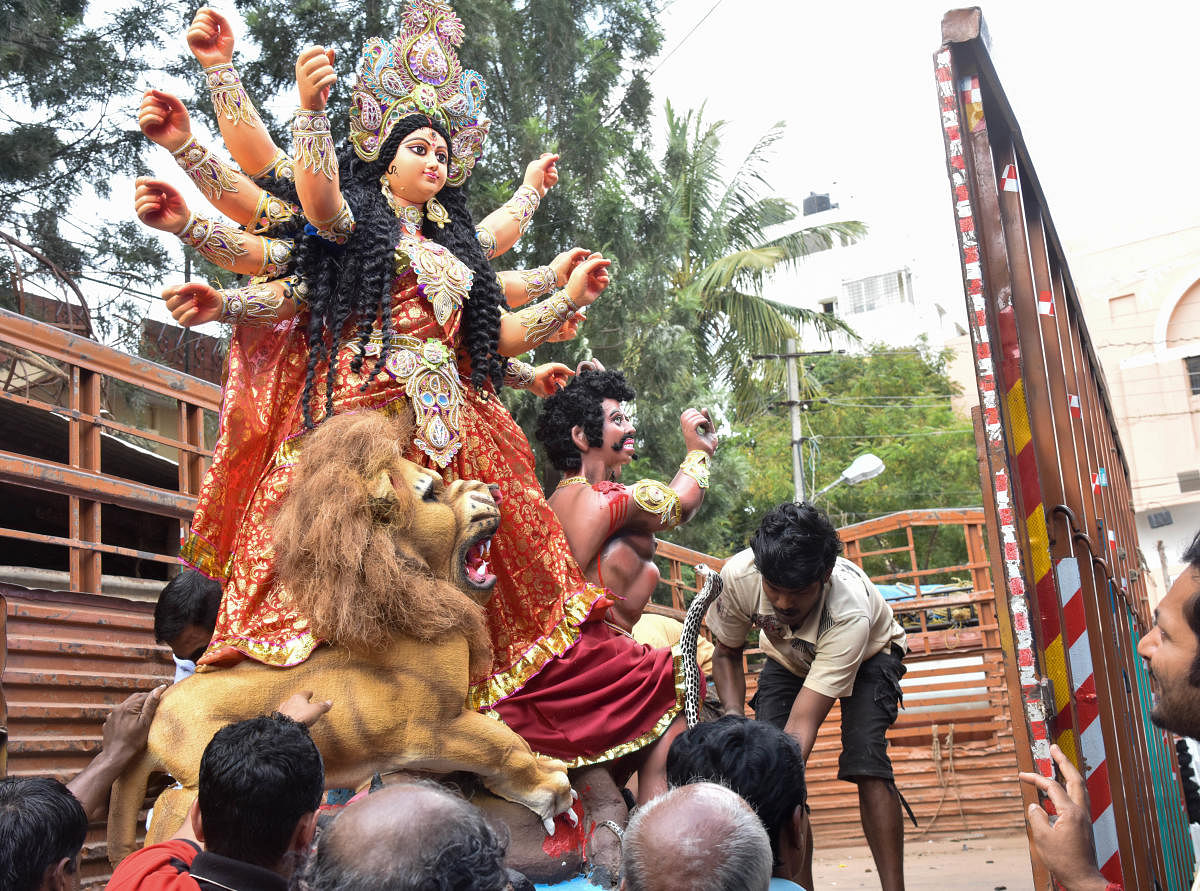 Goddess Durga's idol. DH FILE PHOTO