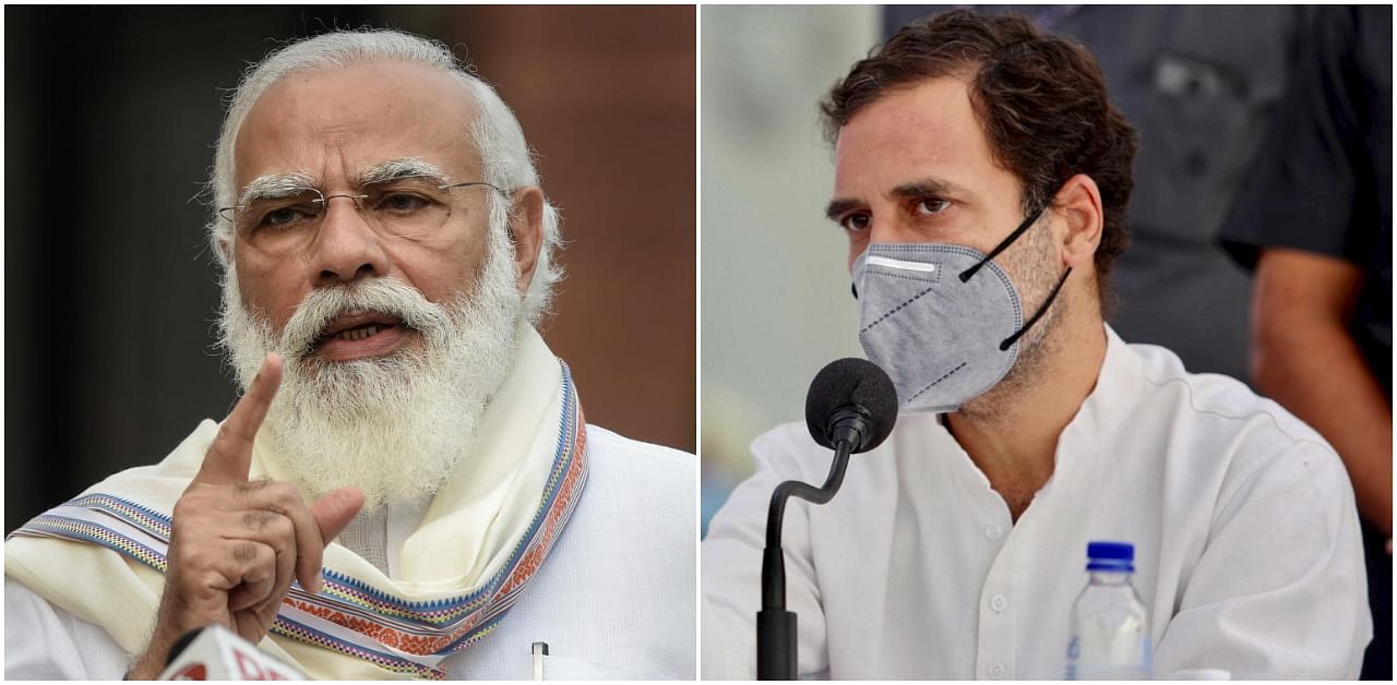 Indian Prime Minister Narendra Modi (Credits: PTI Photo) and Congress leader Rahul Gandhi. Credits: PTI Photo)