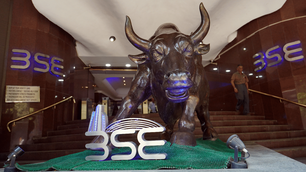 A man walks out of the Bombay Stock Exchange (BSE) building in Mumbai. Credits: Reuters Photo