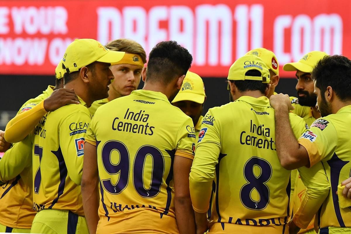 A muddle in the CSK huddle. Sportzpics