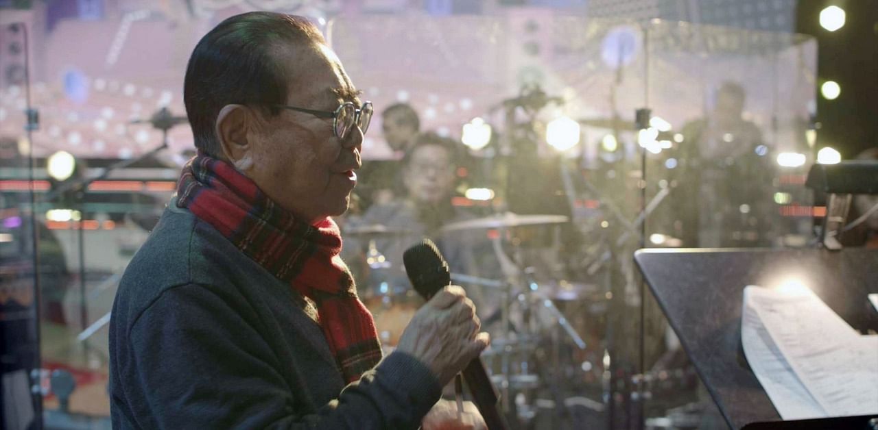 South Korean television host Song Hae in a scene from his documentary film "Song Hae 1927". Credit: AFP Photo