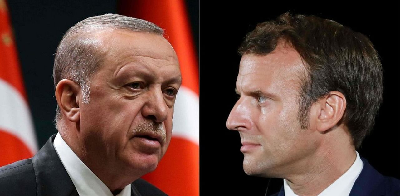 Turkish President Recep Tayyip Erdogan slammed on October 24, 2020 his French counterpart, Emmanuel Macron, over his policies toward Muslims, saying that he needed "mental checks." Credit: AFP.