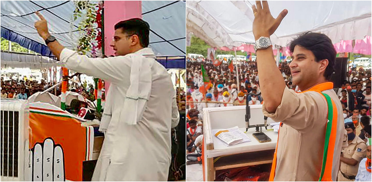 former Rajasthan Congress President Sachin Pilot (L) and BJP leader Jyotiraditya Scindia. Credit: PTI Photos