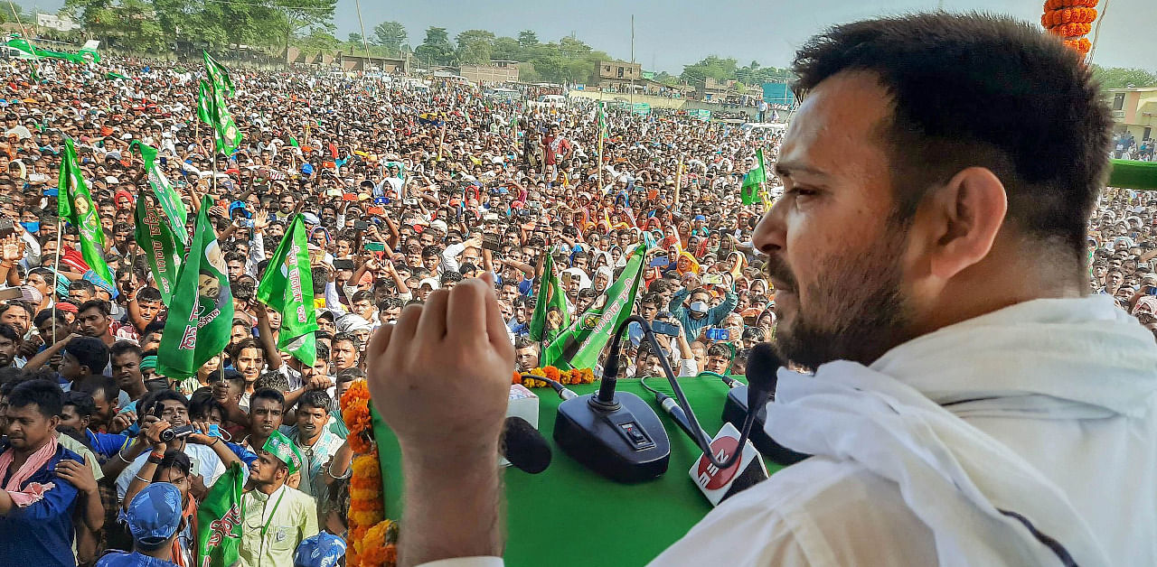 RJD leader Tejashwi Prasad. Credit: PTI Photo