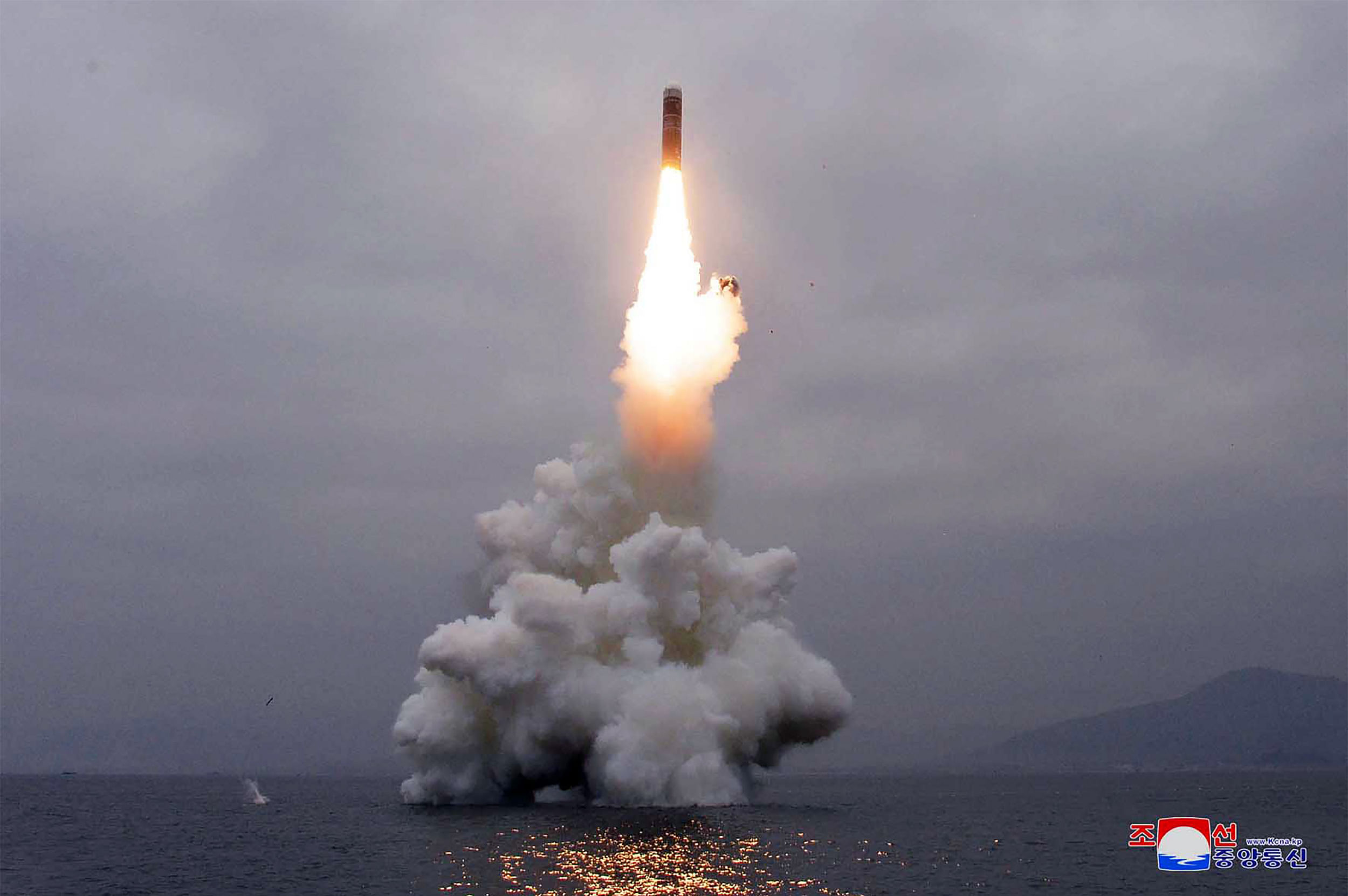 Britain, France and Germany -- called for a closed door Security Council meeting Tuesday to discuss North Korea's test last week of a sea-launched missile, saying it was a "serious violation" of UN resolutions. Credit: KCNA VIA KNS/AFP Photo