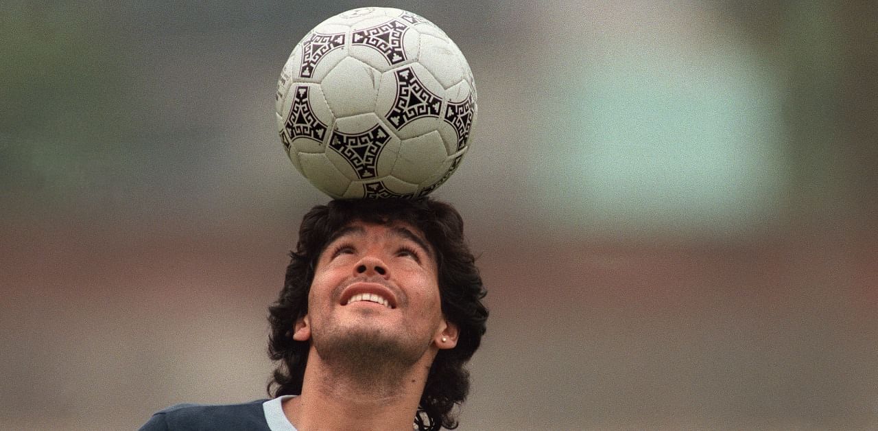 1986 Argentine football star Diego Maradona. Credit: AFP Photo