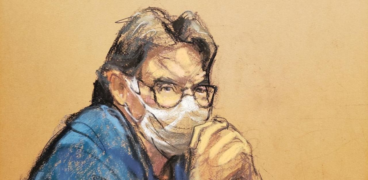 Keith Raniere's illustration from the courtroom. Credit: Reuters Photo