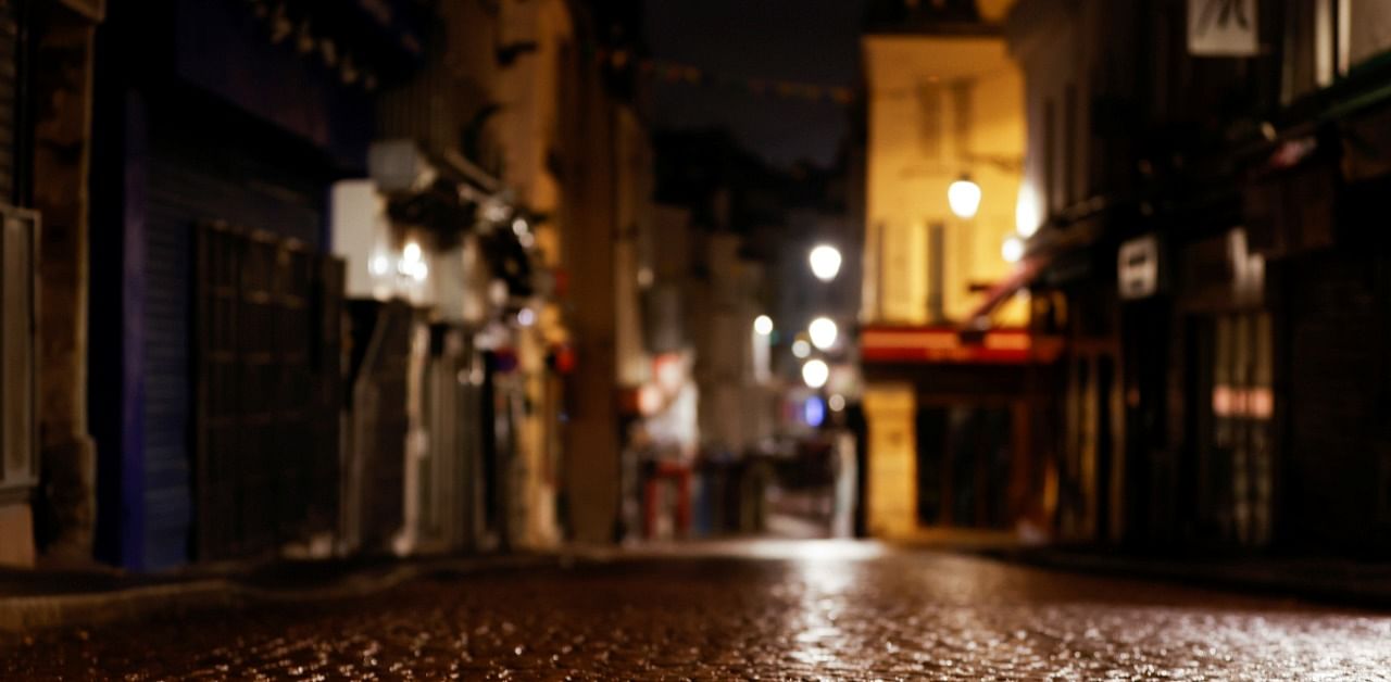 Mouffetard street is pictured as the national lockdown starts as part of the COVID-19 measures to fight a second wave of the coronavirus disease, in Paris, France. Credit: Reuters Photo