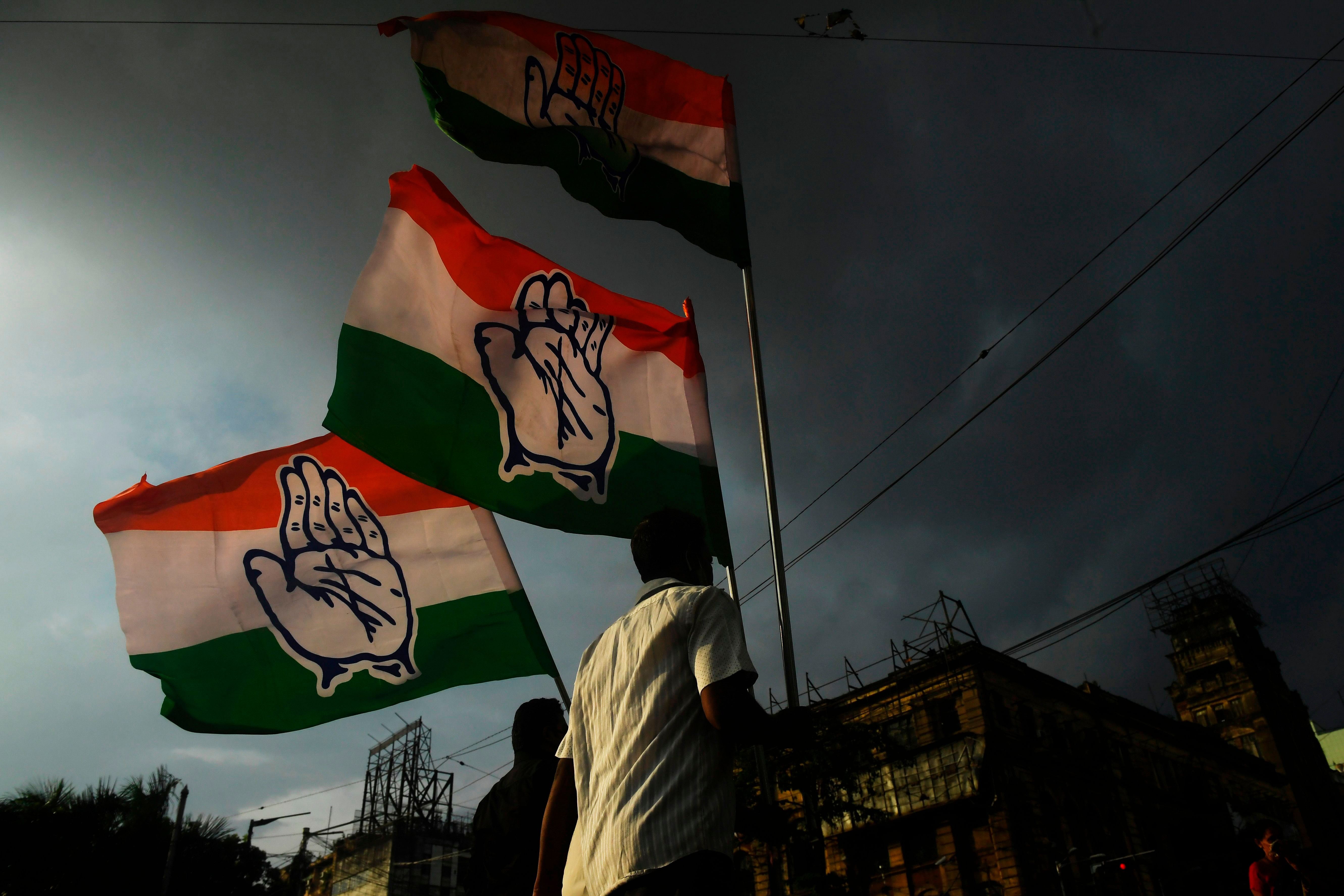 Congress party flag. Credits: AFP Photo