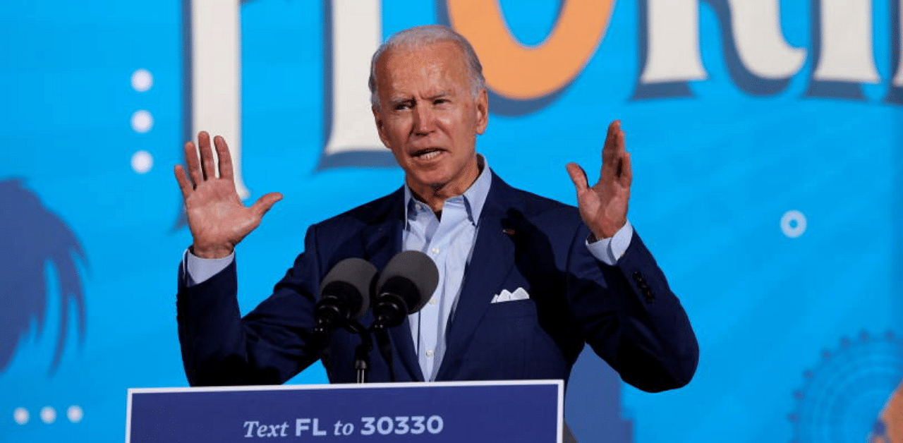 Democratic US presidential nominee and former Vice President Biden campaigns in Florida. Credit: Reuters Photo