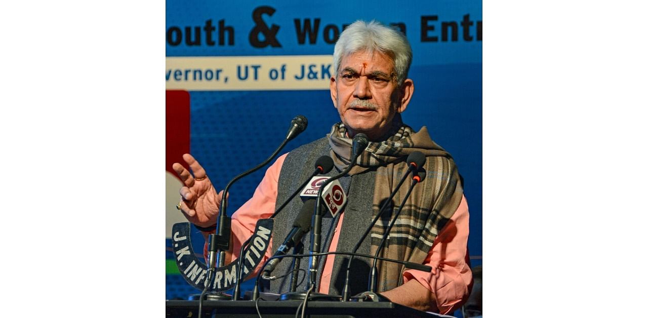 Jammu and Kashmir Lt. Gov. Manoj Sinha. Credit: PTI