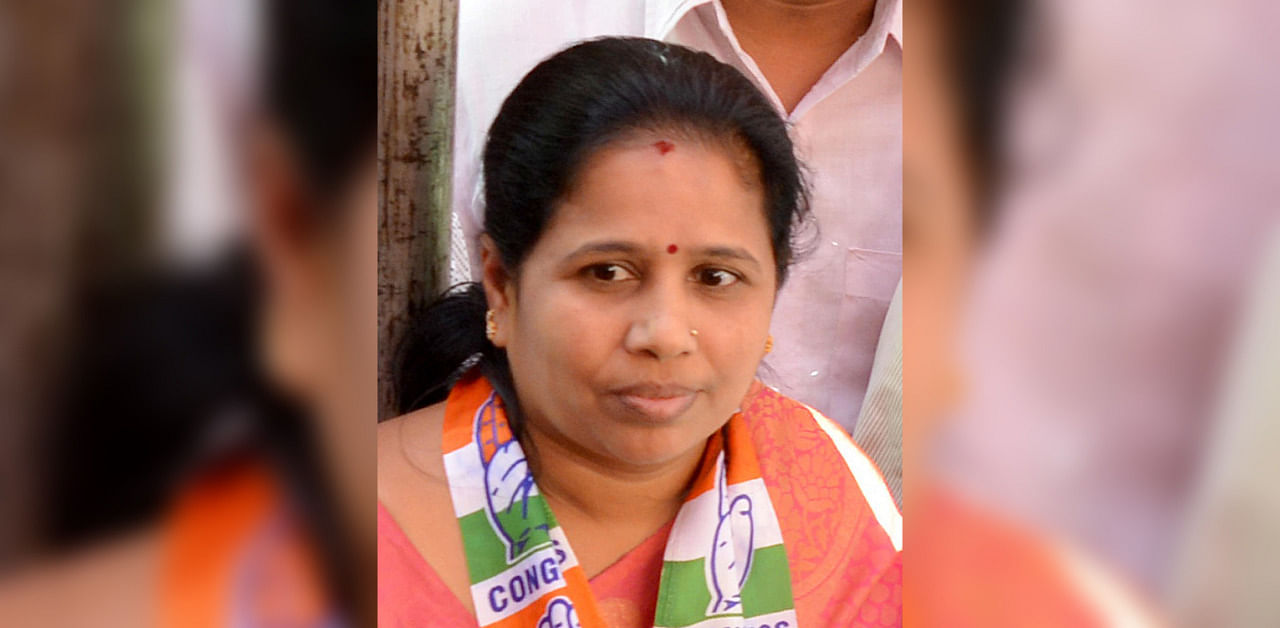 Former corporator Gowramma. Credit: DH Photo