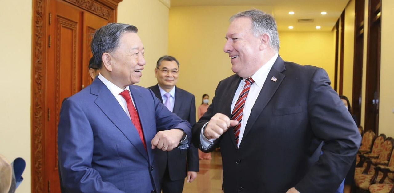 US Secretary of State Mike Pompeo and Vietnamese Minister of Public Security To Lam. Credit: AP
