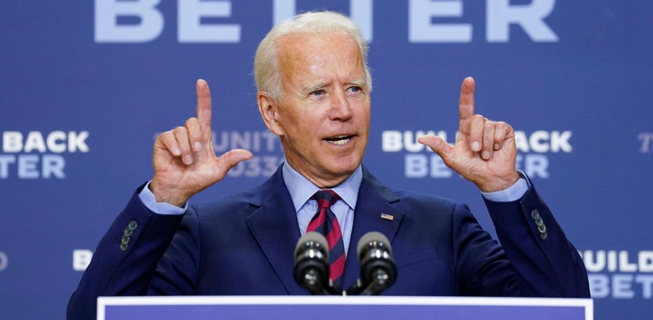 Democratic US presidential nominee and former Vice President Joe Biden. Credit: Reuters