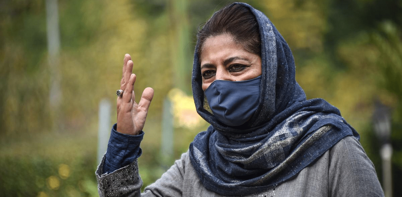 Mehbooba Mufti accused the government of India of resorting to open loot of J&K’s resources by making fresh announcements that include repealing of land laws. Credit: PTI