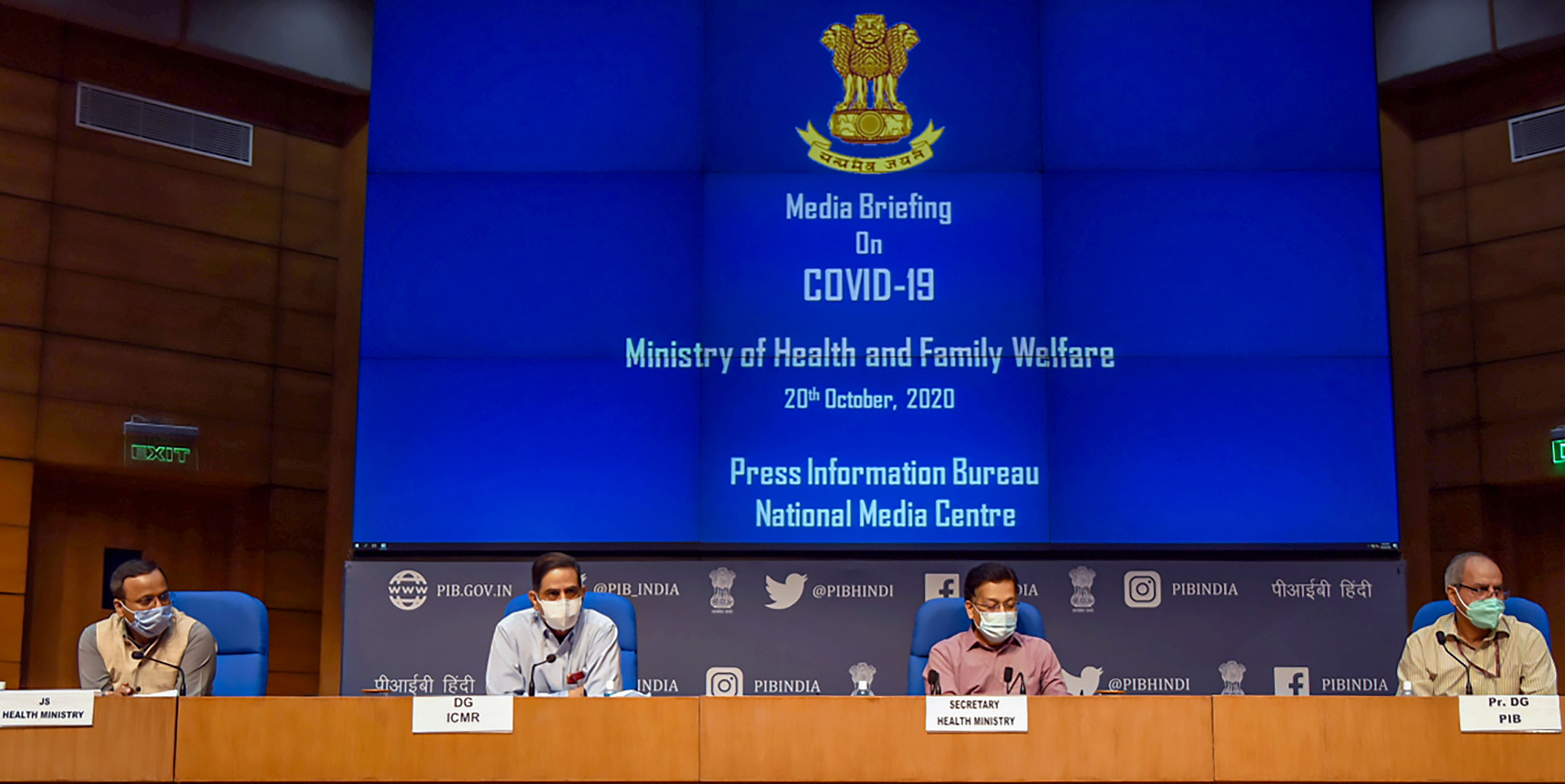 Secretary, Ministry of Health & Family Welfare, Rajesh Bhushan addresses a press conference on the actions taken, preparedness, and updates on Covid-19. Credits: PTI Photo
