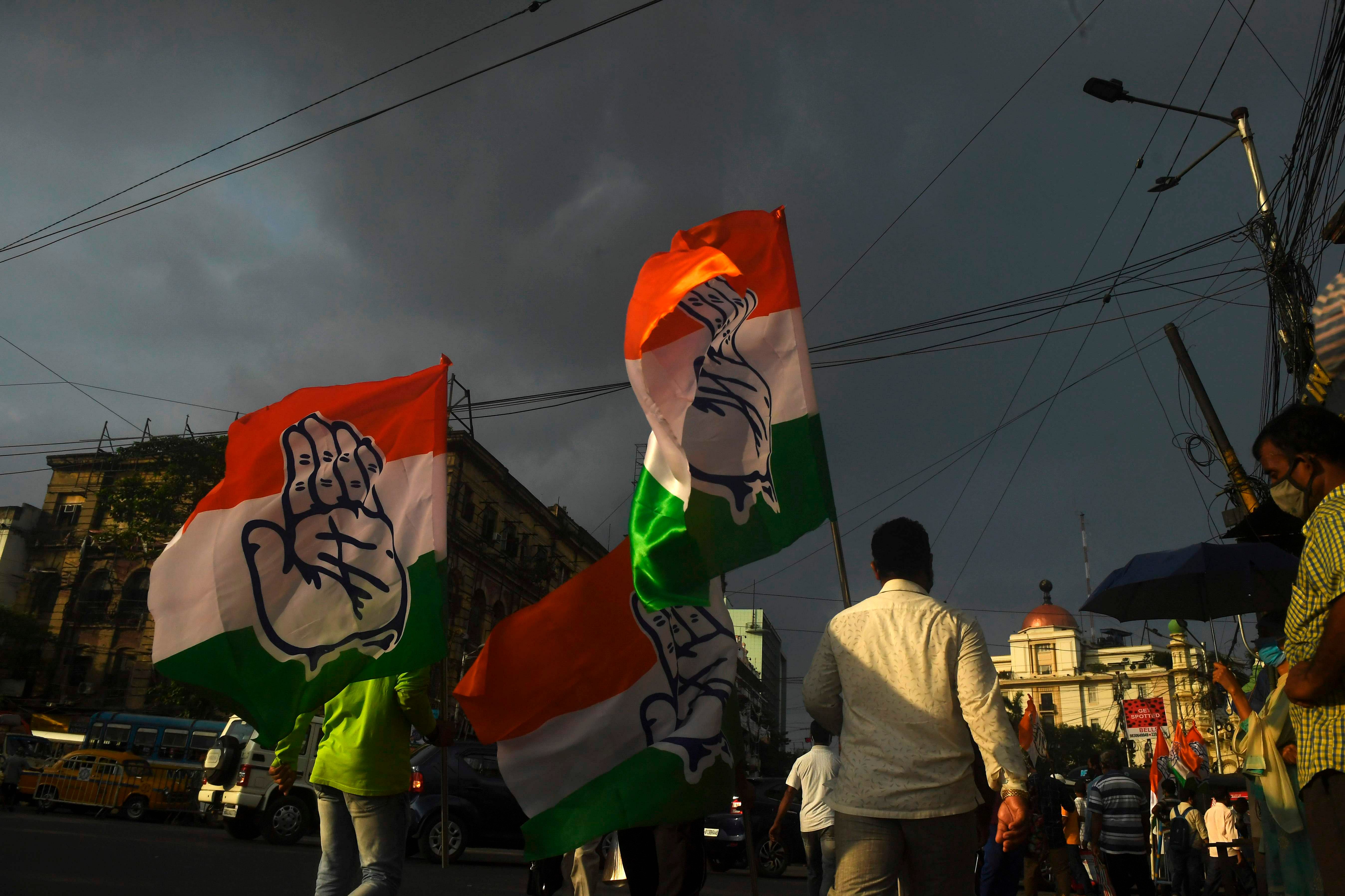 Congress party flag. Credits: AFP Photo