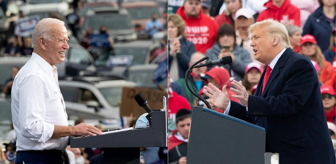 US presidential candidates Joe Biden and Donald Trump. Credit: AFP Photo