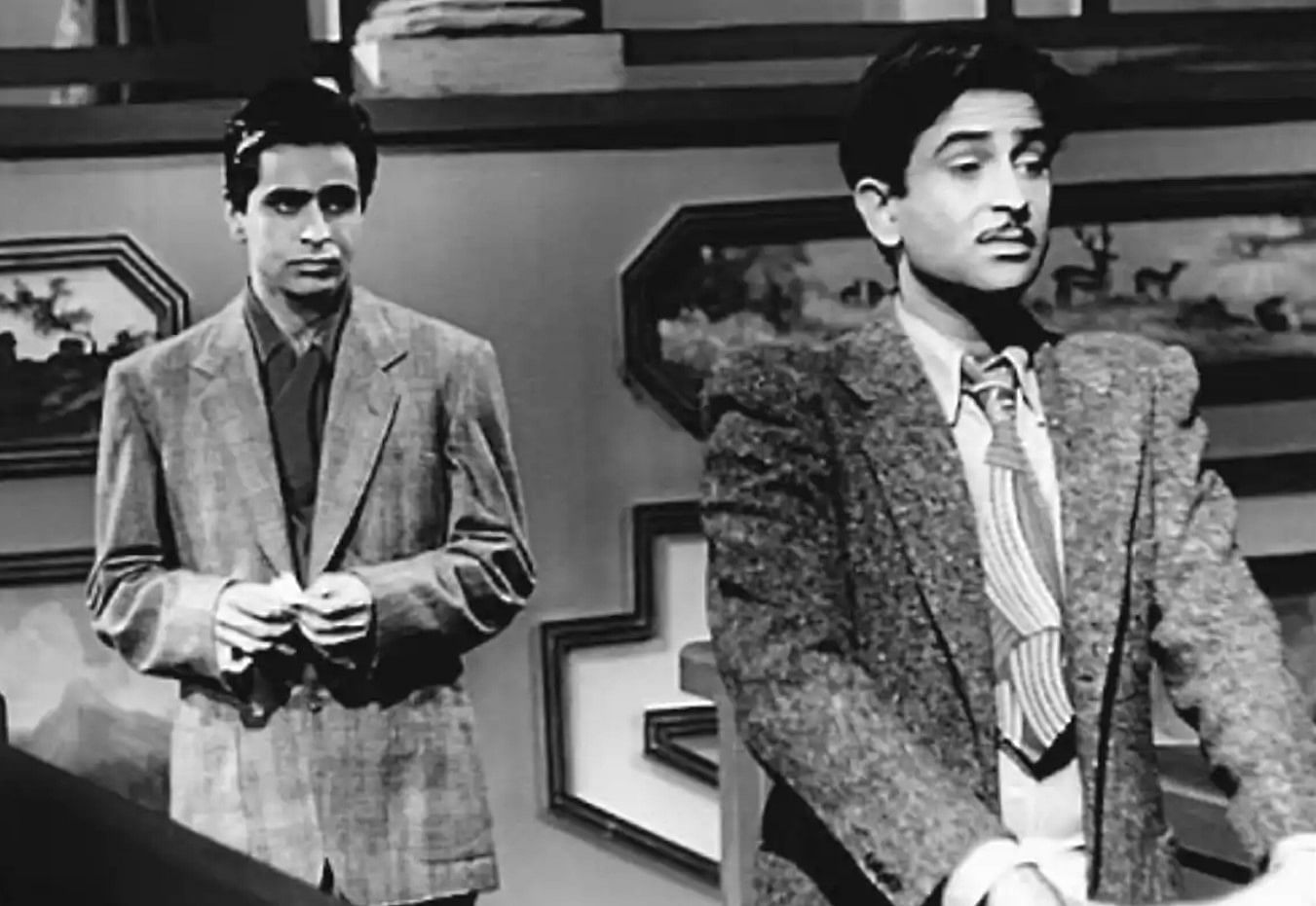 Dilip Kumar (left) and Raj Kapoor during their earlier days in the industry.