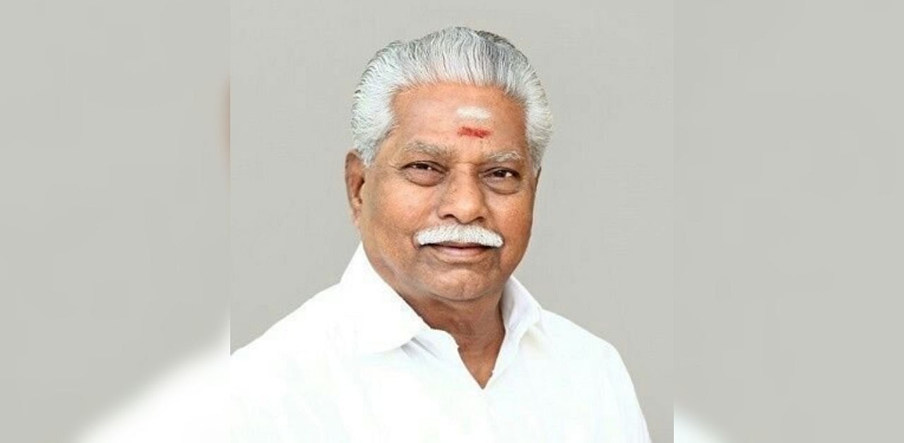 Tamil Nadu Agriculture Minister R Doraikkannu. Credit: Twitter/@RDoraikkannuofl