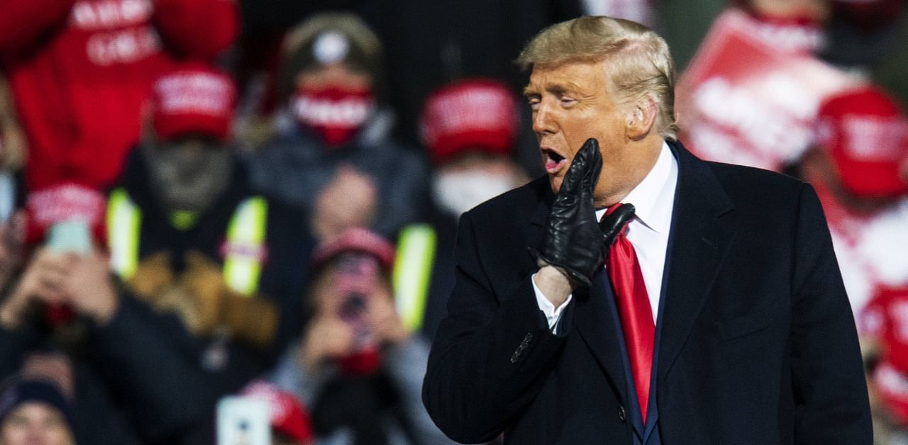 US President Donald Trump speaks to supporters during a rally. Credit: AFP Photo