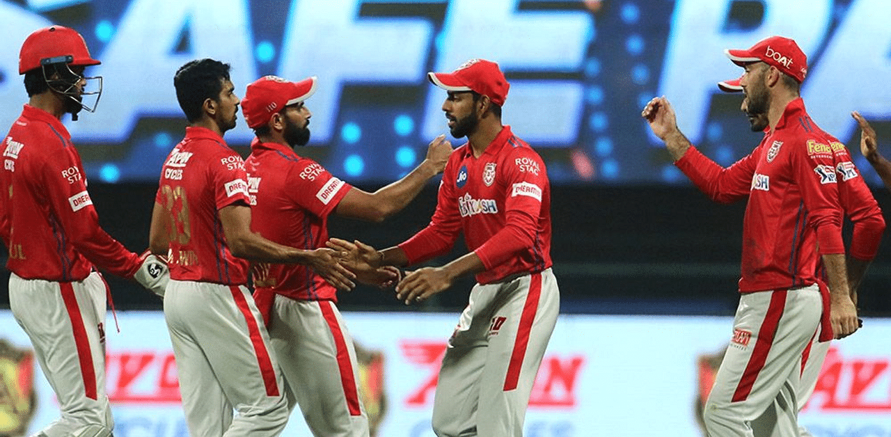 KXIP's chances of a top four finish took a serious hit after Rajasthan Royals handed them a seven-wicket loss. Credit: IPL20/BCCI