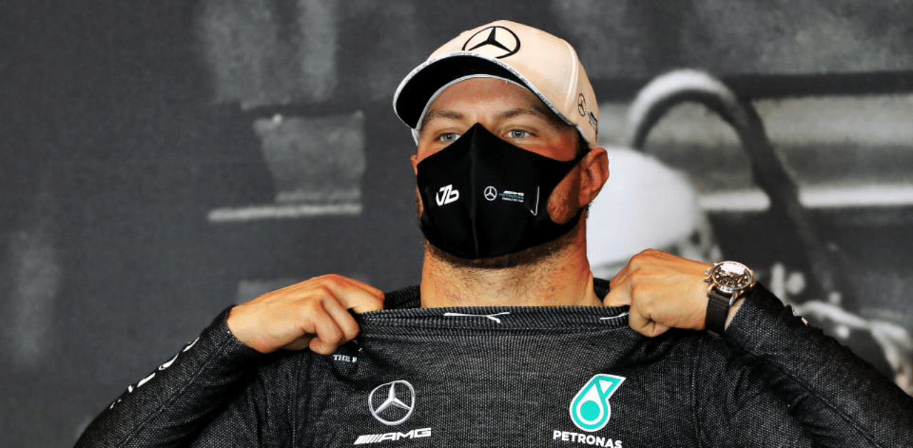Mercedes' Valtteri Bottas during the press conference after qualifying in pole position. Credit: Reuters Photo