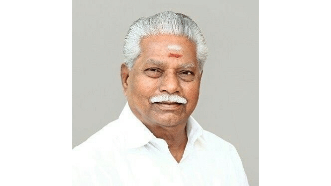 Tamil Nadu Agriculture Minister R Doraikkannu. Credits: DH special arrangement