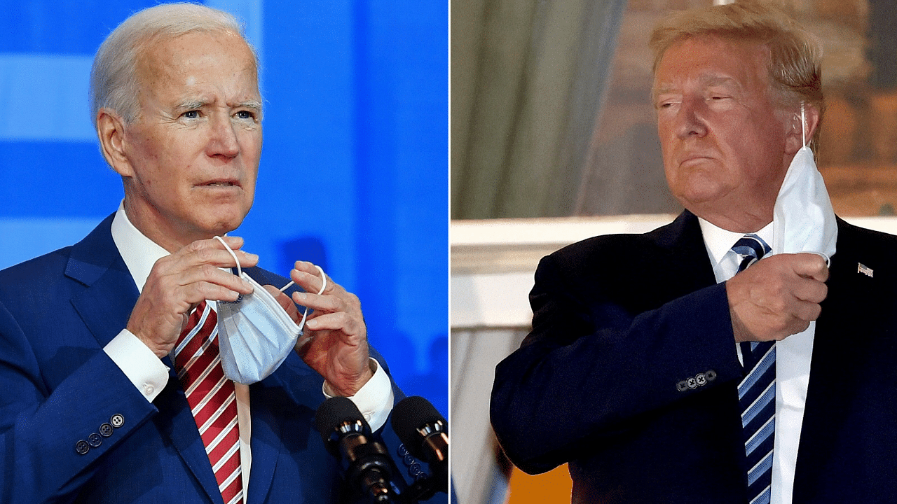Democratic presidential nominee and former Vice President Joe Biden and US President Donald Trump. Credits: AFP Photo