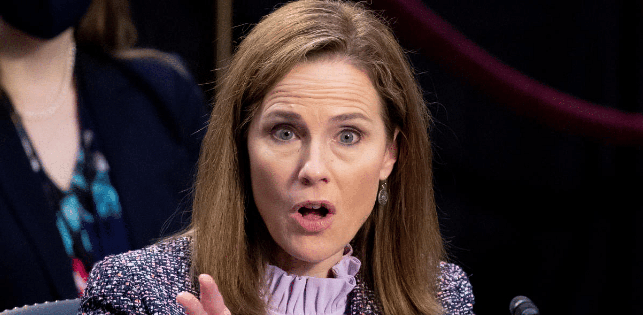 Judge Amy Coney Barrett speaks. Credit: Reuters Photo