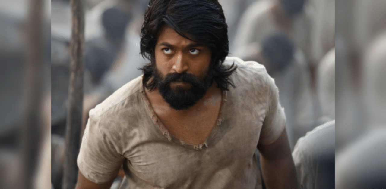 Yash in a still from 'KGF'