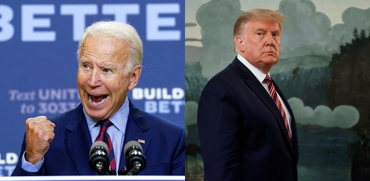 Democratic presidential candidate Joe Biden (L) and US President Donald Trump. Credit: Reuters Photos