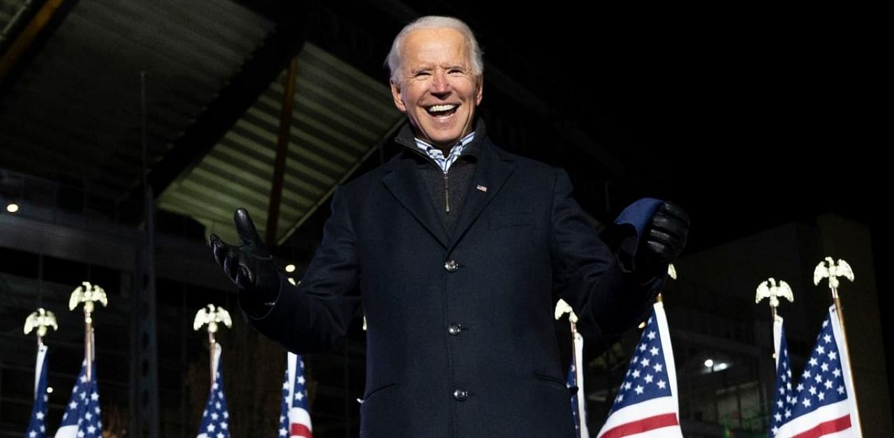 Besides Pennsylvania, Biden also pulled ahead of Trump overnight in the once reliably Republican state of Georgia. Credit: AFP.