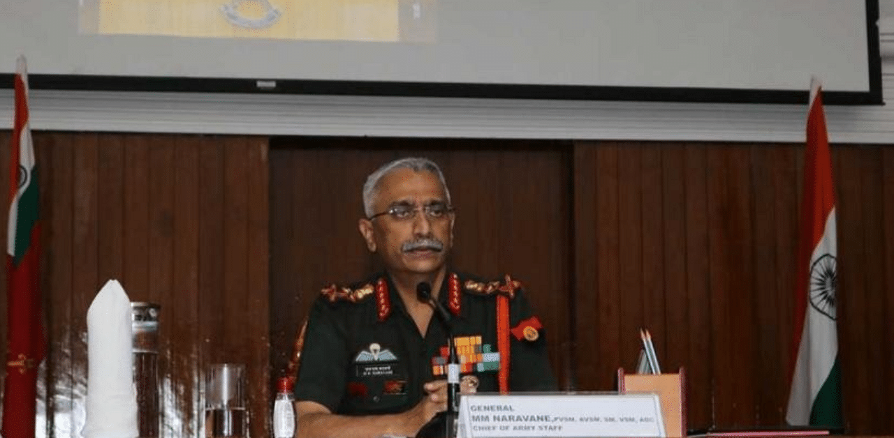 Indian Army chief Gen. M M Naravane. Credit: Twitter (@@PBNS_India)