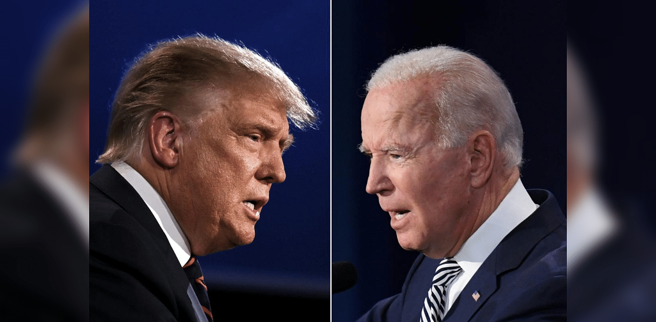 US President Donald Trump and Democratic Presidential candidate former Vice President Joe Biden. Credit: AFP Photo