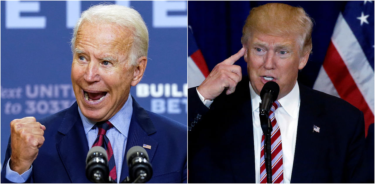 Democratic presidential candidate Joe Biden (L) and US President Donald Trump. Credit: Reuters Photos