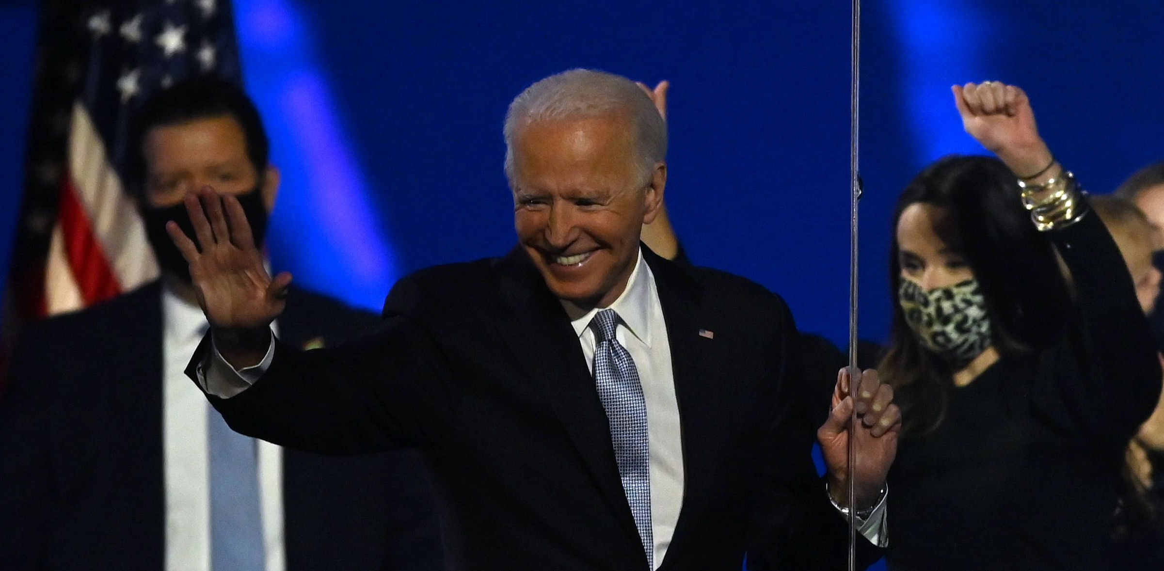 Opposition leaders, including Rahul Gandhi, Sharad Pawar, M K Stalin, Shashi Tharoor, among others were quick with congratulatory messages to President-elect Joe Biden and Vice President-elect Kamala Harris within minutes of American media houses projecting a win for the Democrats in the US. Credit: AFP