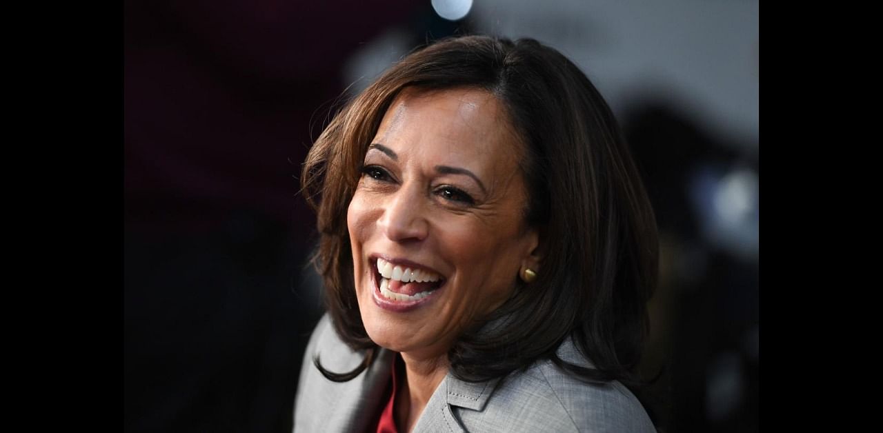 The first woman of colour to be elected Vice President, Kamala Harris. Credit: AFP