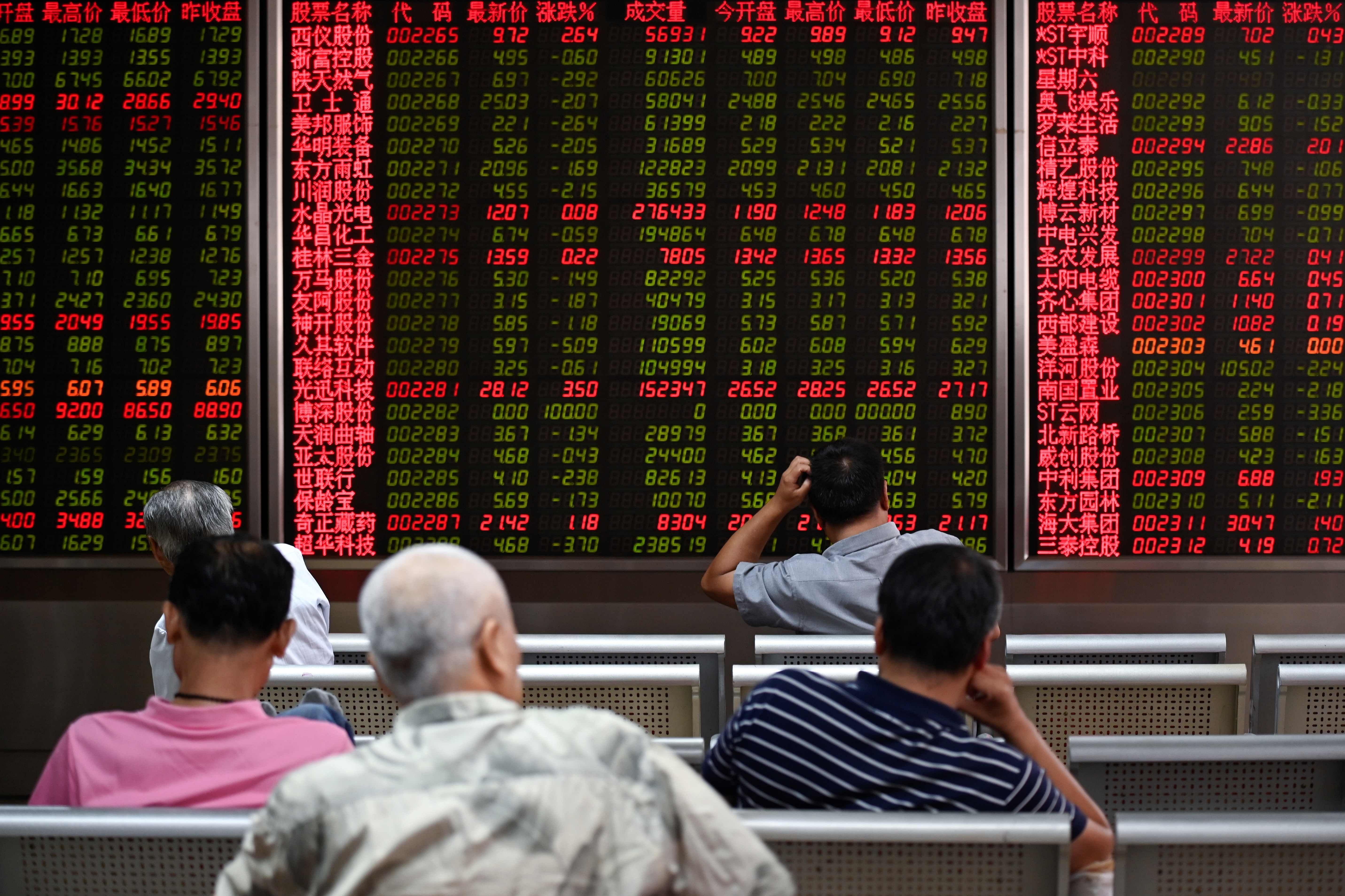 Asian equity markets. Credits: AFP Photo