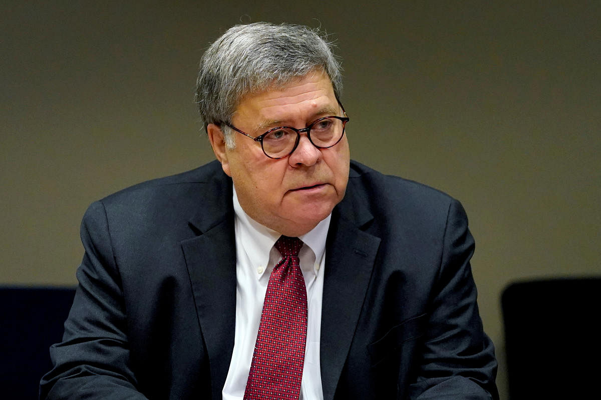 US Attorney General William Barr. Credit: Reuters File Photo