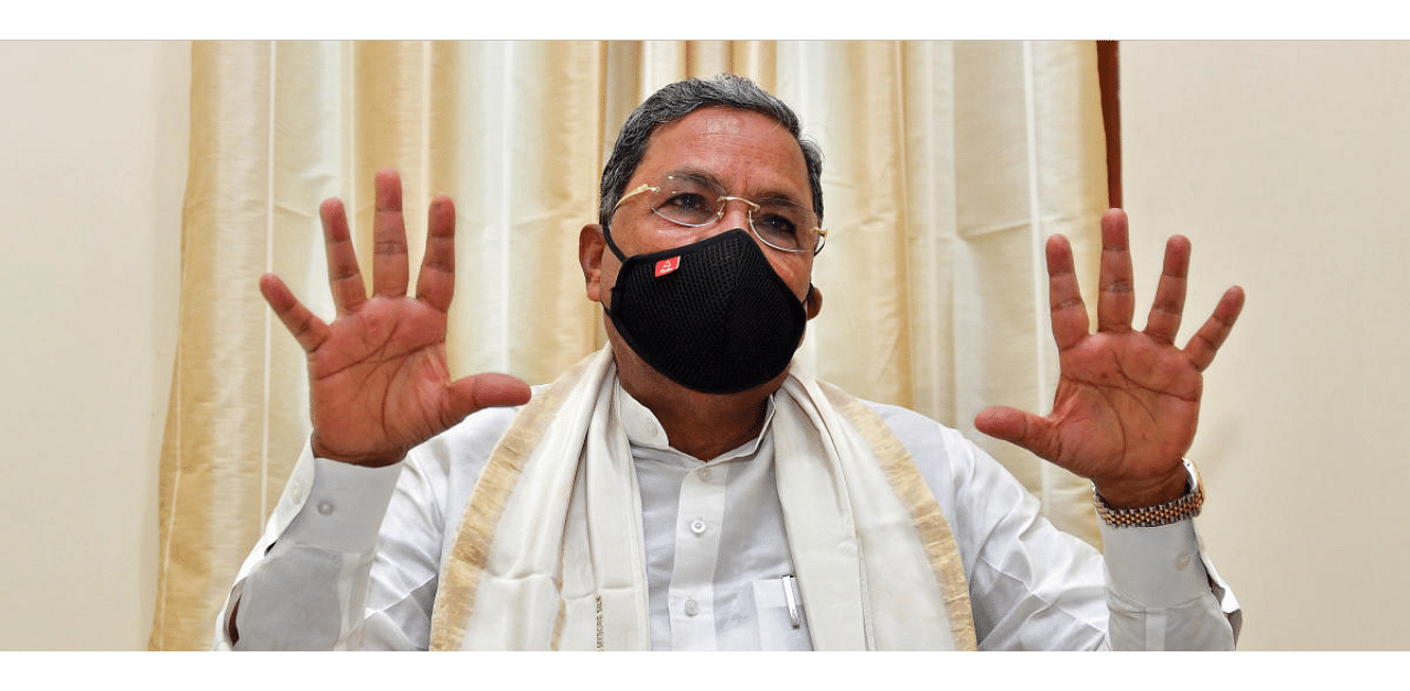 Leader of the Opposition Siddaramaiah. Credit: DH